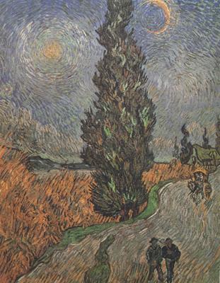 Vincent Van Gogh Roar with Cypress and Star (nn04) oil painting picture